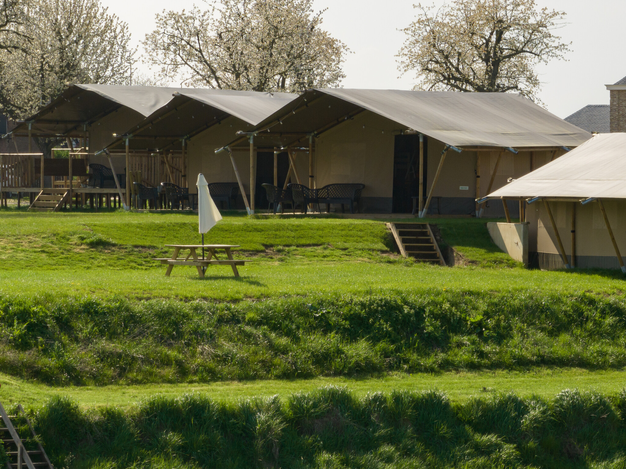 Camping de Boomgaard - Safaritent 6 personen (standaard Maaszicht)