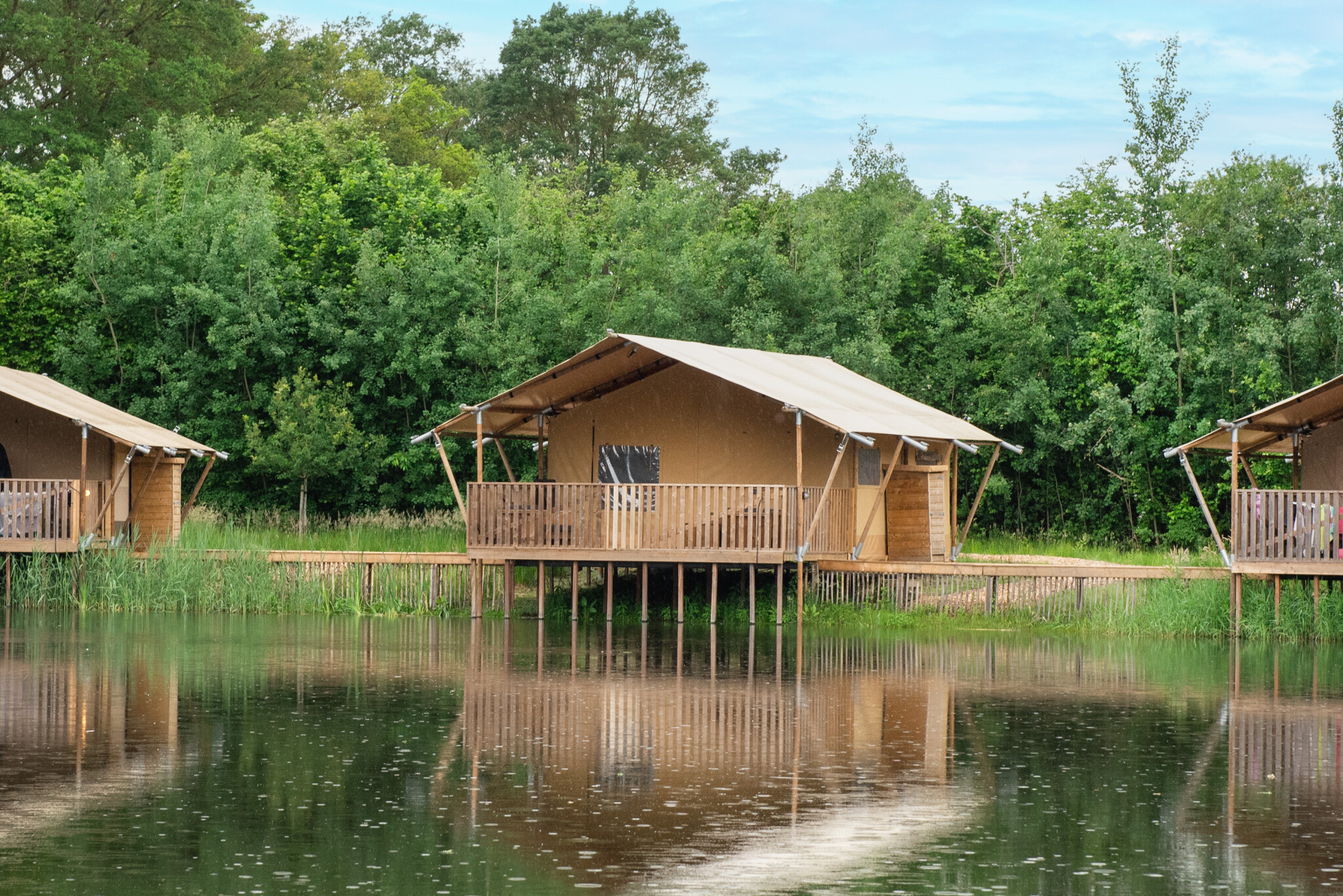 Camping de Rammelbeek - Safaritent 5 personen incl. sanitair aan het meer